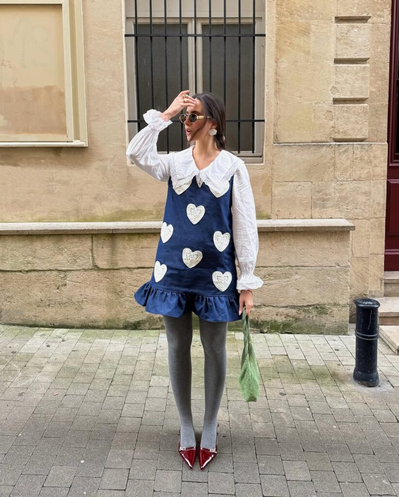 Look com vestido jeans