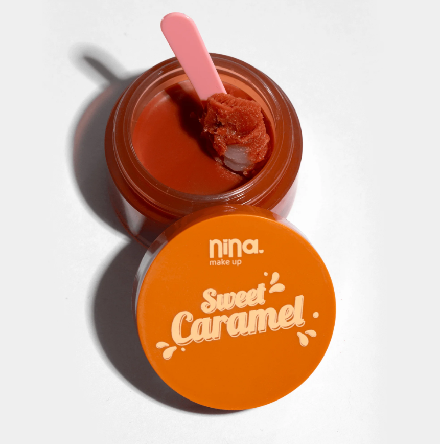 Embalagem do Lip Sleep Mask Sweet Caramel, de Nina Makeup