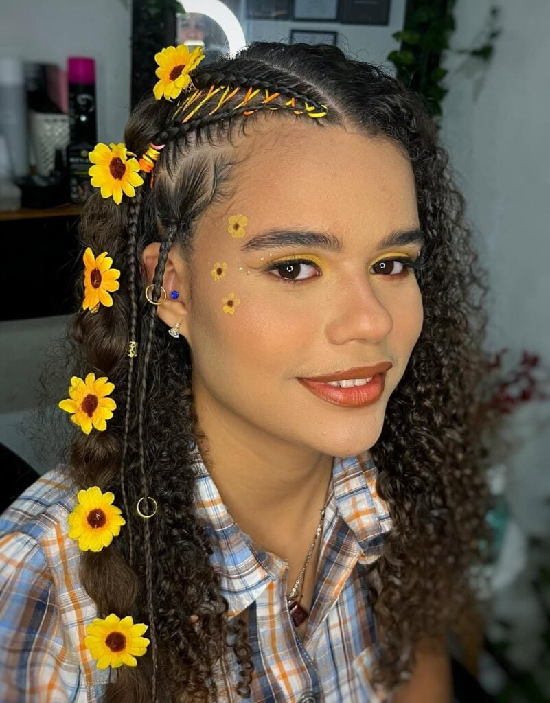 Inspiração de cabelo cacheado para o São João