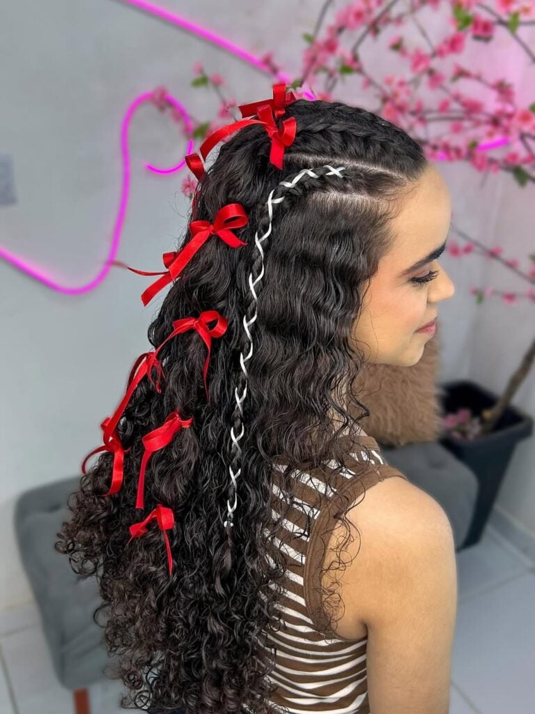 Inspiração de cabelo cacheado para o São João