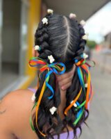 Inspiração para penteado de festa junina infantil