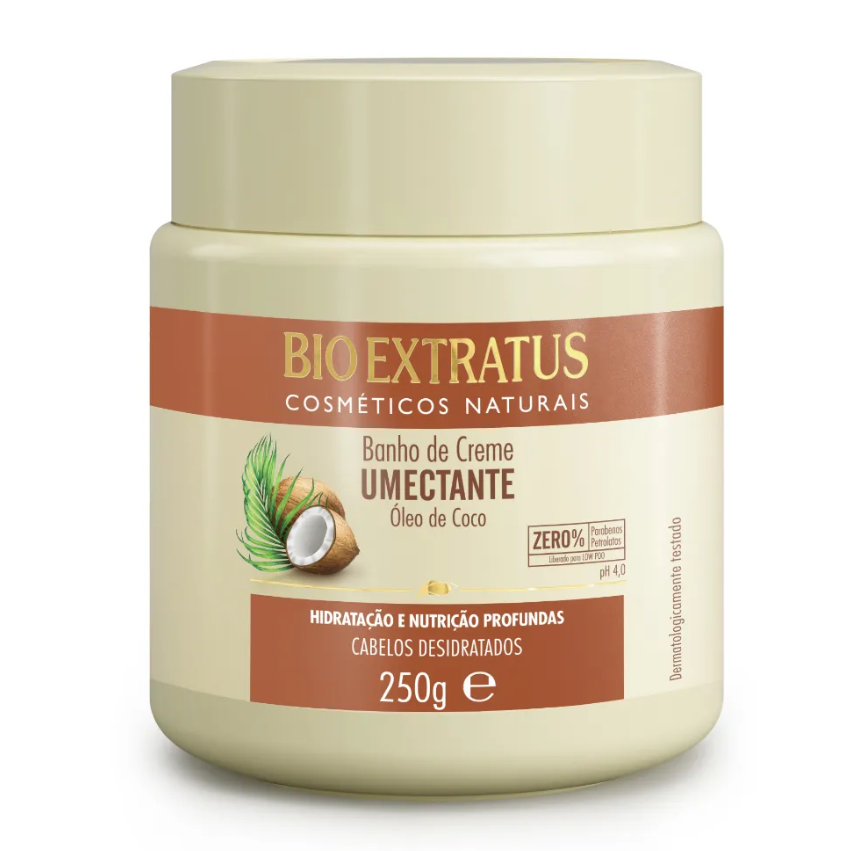 Embalagem do Banho de Creme Umectante da Bio Extratus 