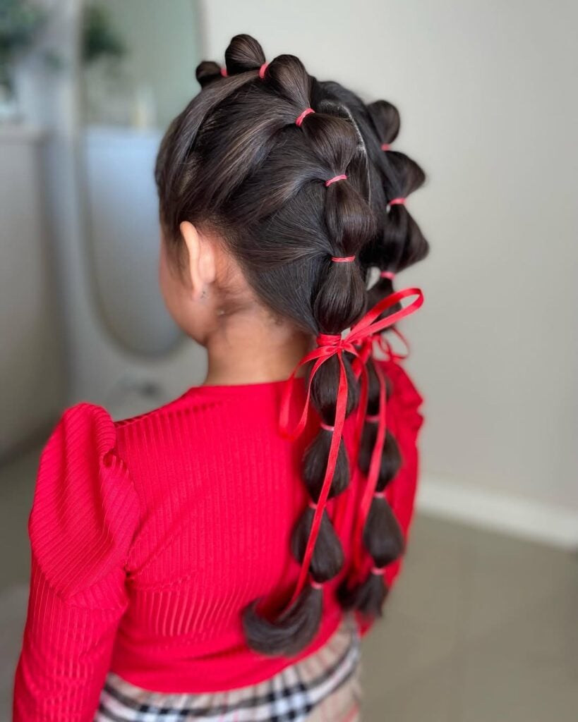 Penteado de festa junina para meninas