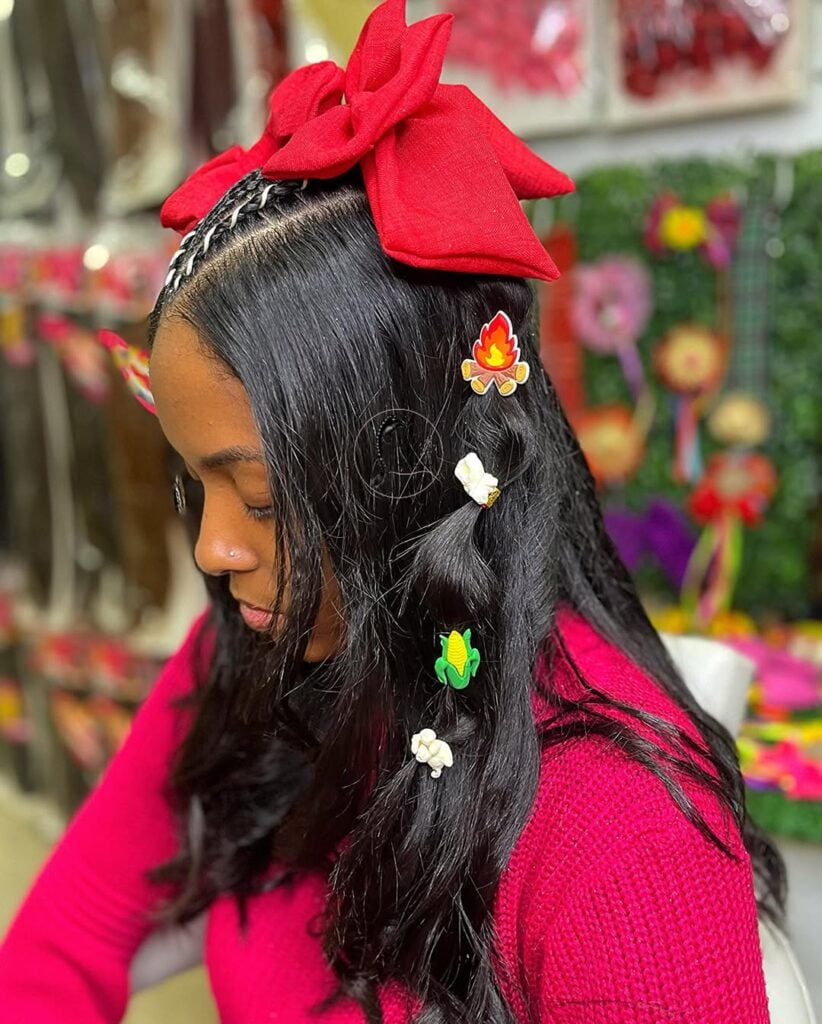 Penteado de festa junina para 2025