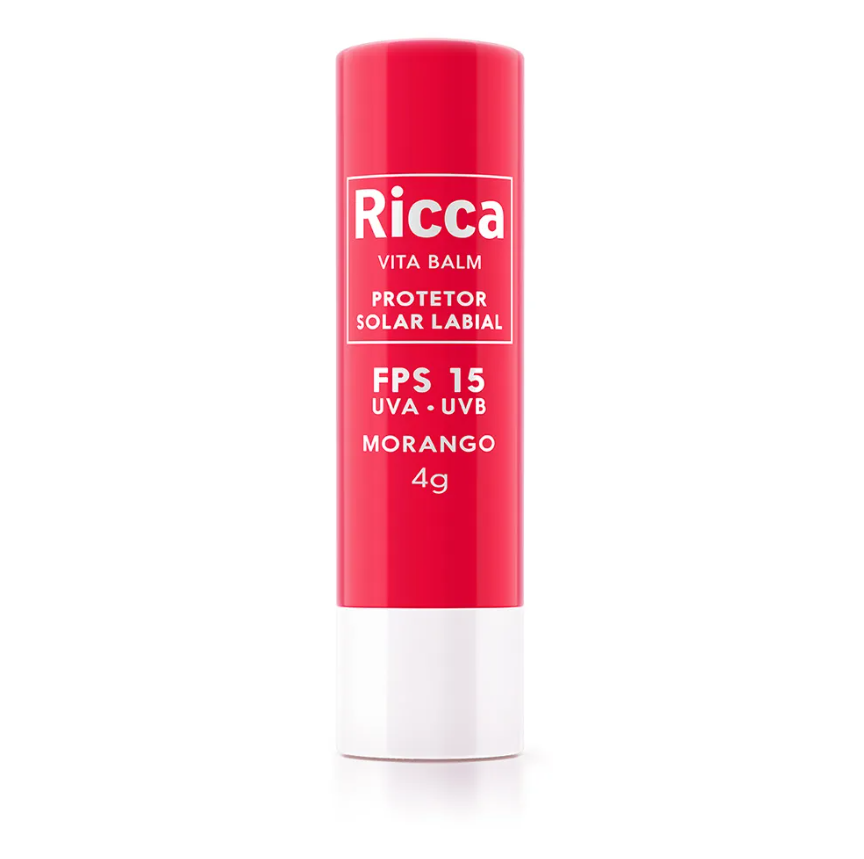 Embalagem do Protetor Solar Labial, da Ricca