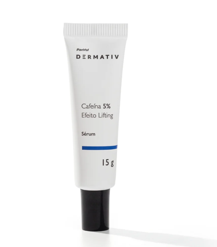 Embalagem do Sérum Anti-idade Para Área Dos Olhos Com Efeito Lifting Cafeína 5% Panvel Dermativ 15ml
