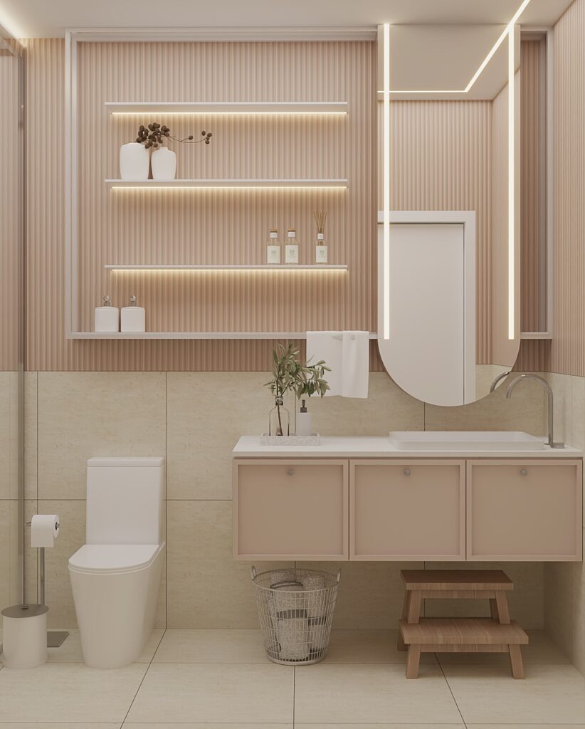 Inspiração de banheiro elegante