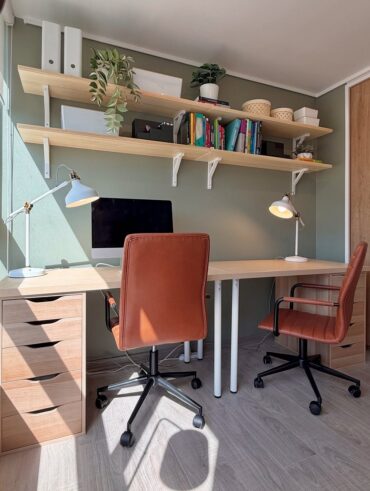 Inspiração de cores para home office verde
