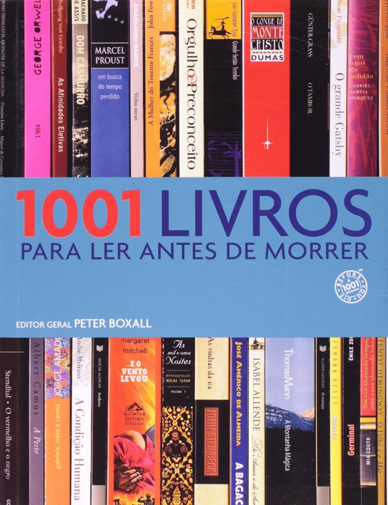 Capa de livro com vários livros
