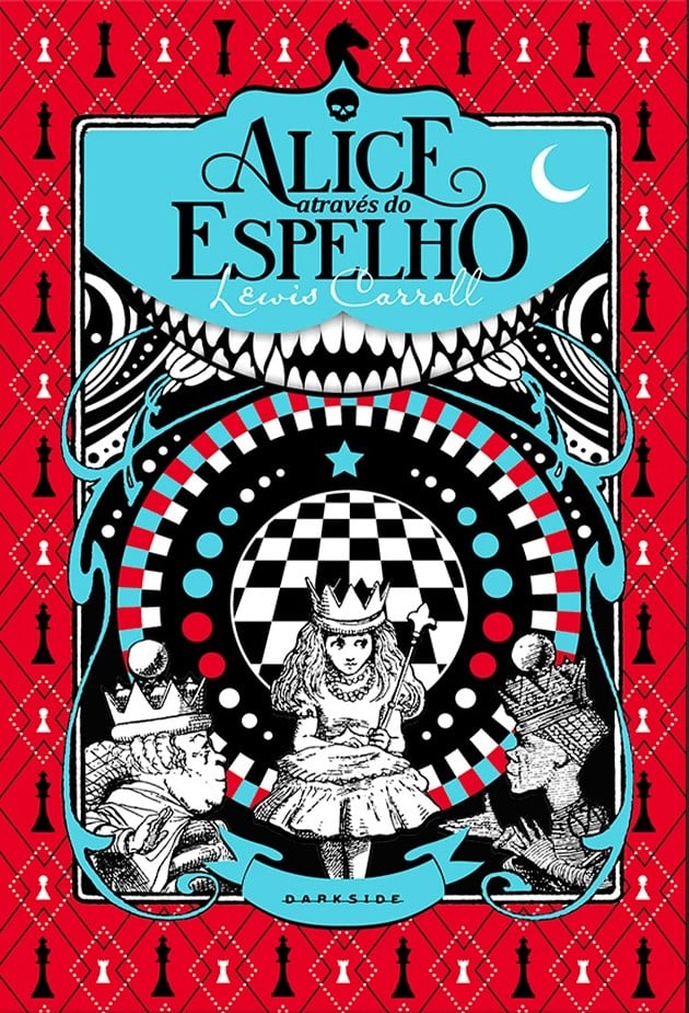 Capa de livro em vermelho, preto, azul e branco