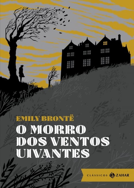Capa de livros em preto, amarelo e cinza