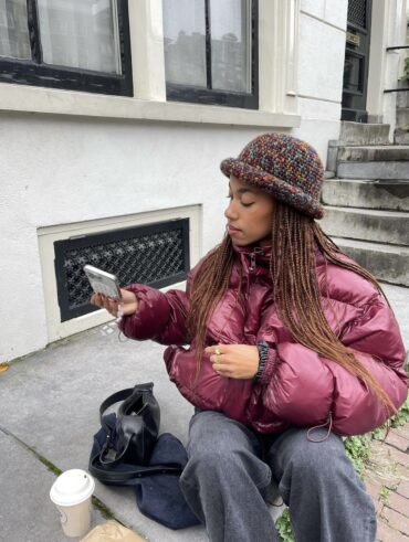 Look com jaqueta puffer