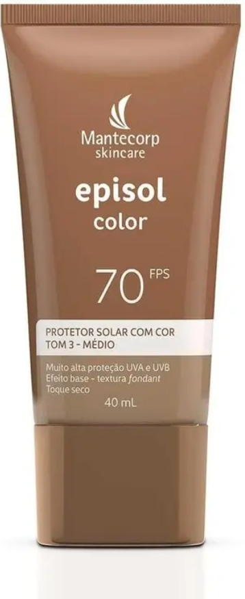 Embalagem do Protetor Solar Facial Episol Color, Mantecorp