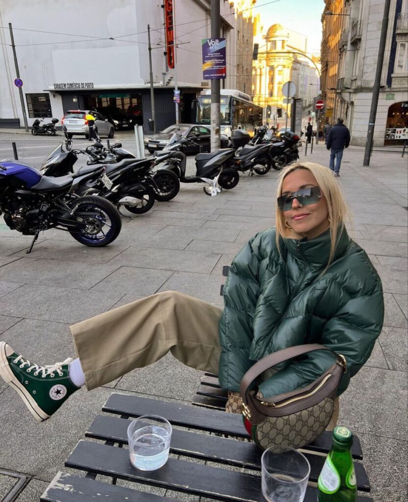 Look com jaqueta puffer