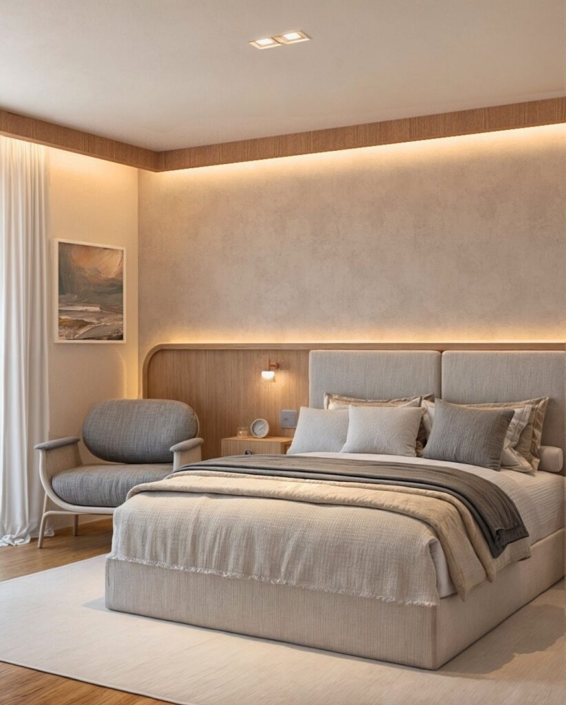 Decoração de quarto aconchegante