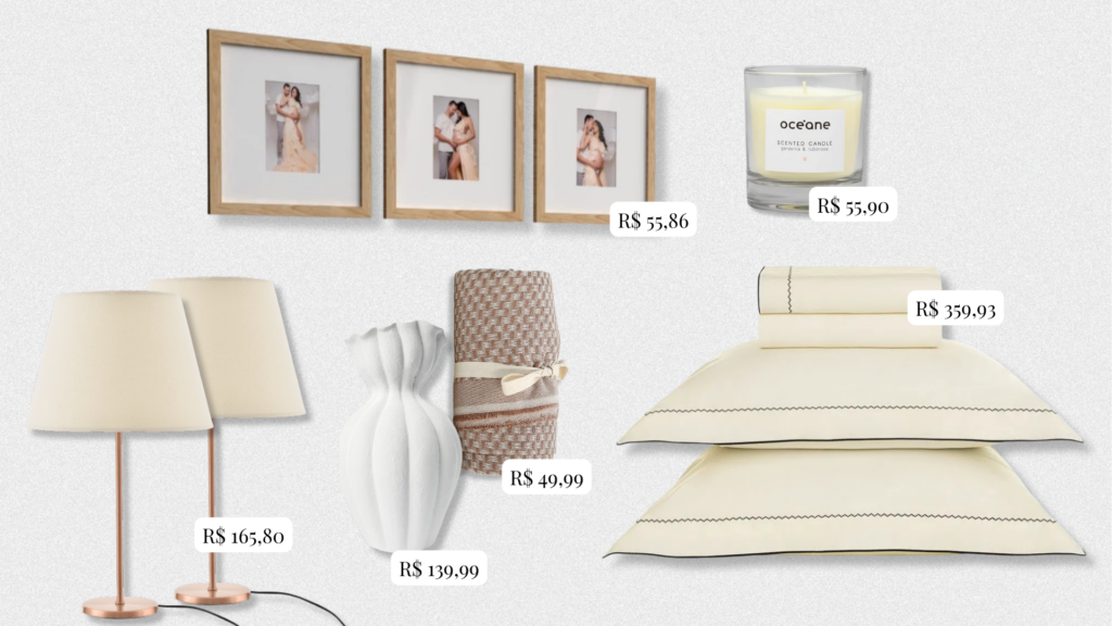 Itens para um quarto de casal aconchegante