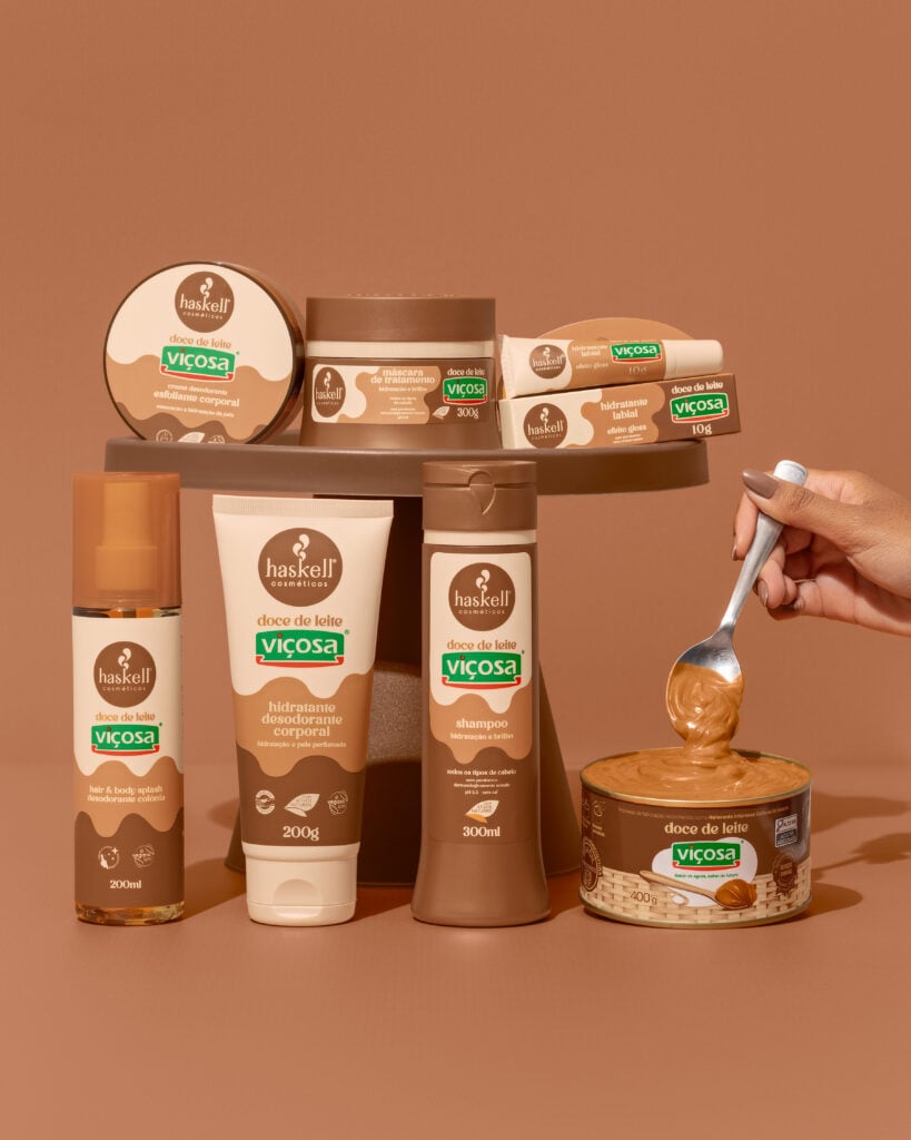 Produtos da linha da Haskell com Doce de Leite Viçosa