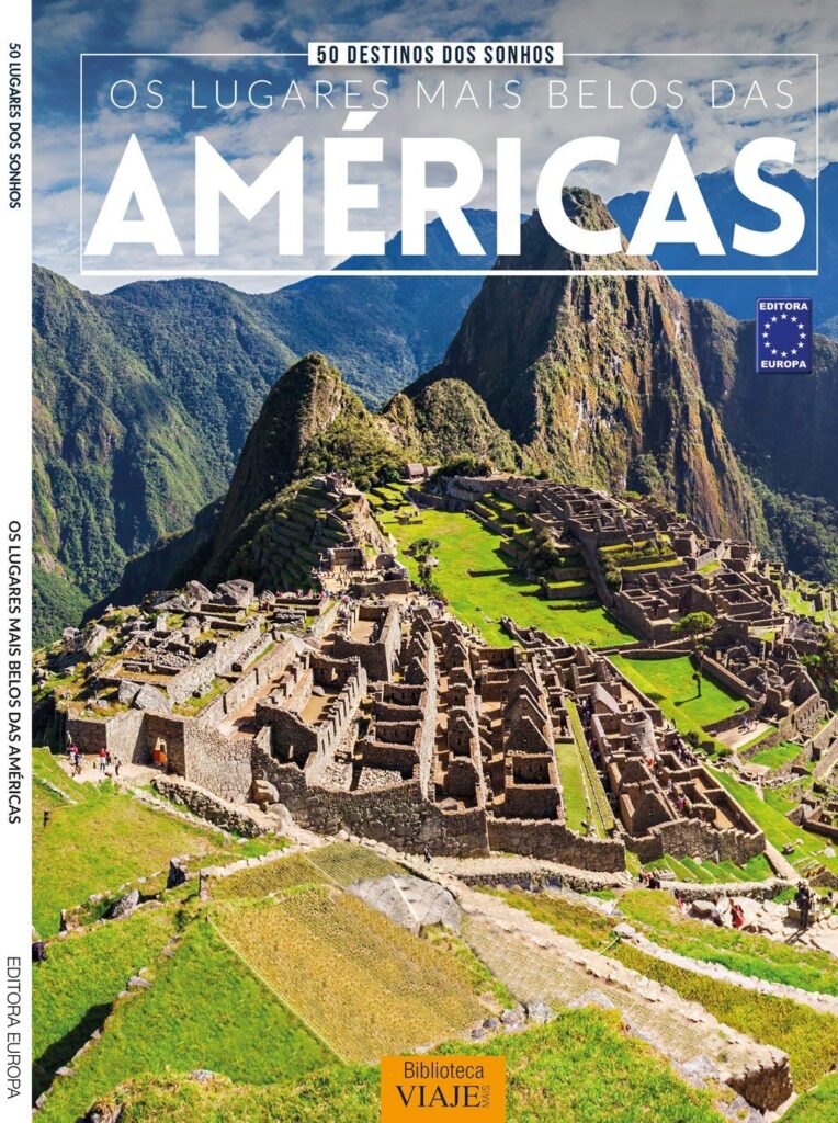 Capa de livro com foto de Machu Picchu