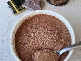 Mousse de chocolate proteico