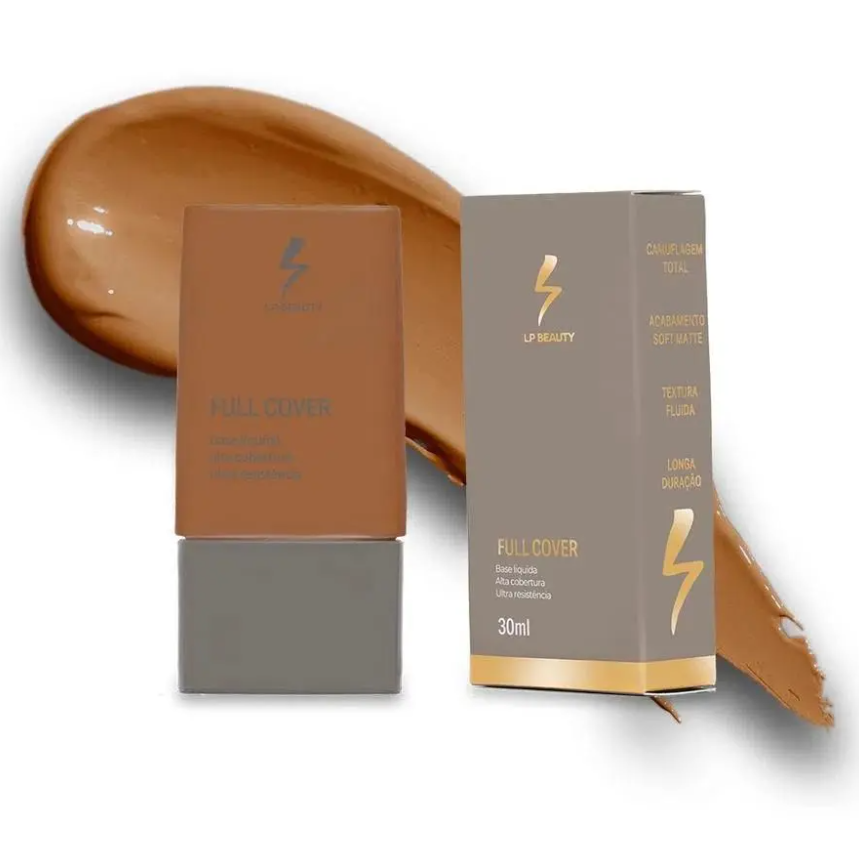 Embalagem da Base Líquida Full Cover, LP Beauty