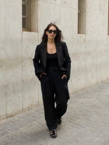 look com alfaiataria feminina all black
