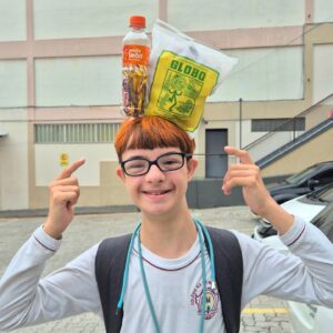 Cabelo maluco de biscoito Globo e Mate Leão