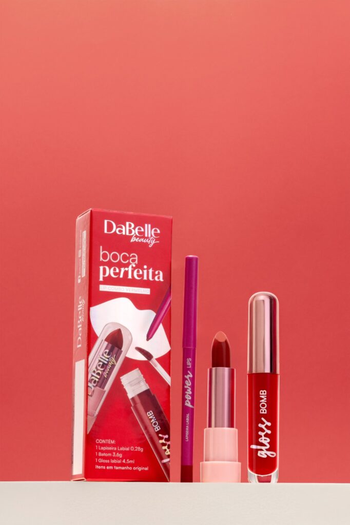 Produtos do kit Boca Perfeita da DaBelle Beauty