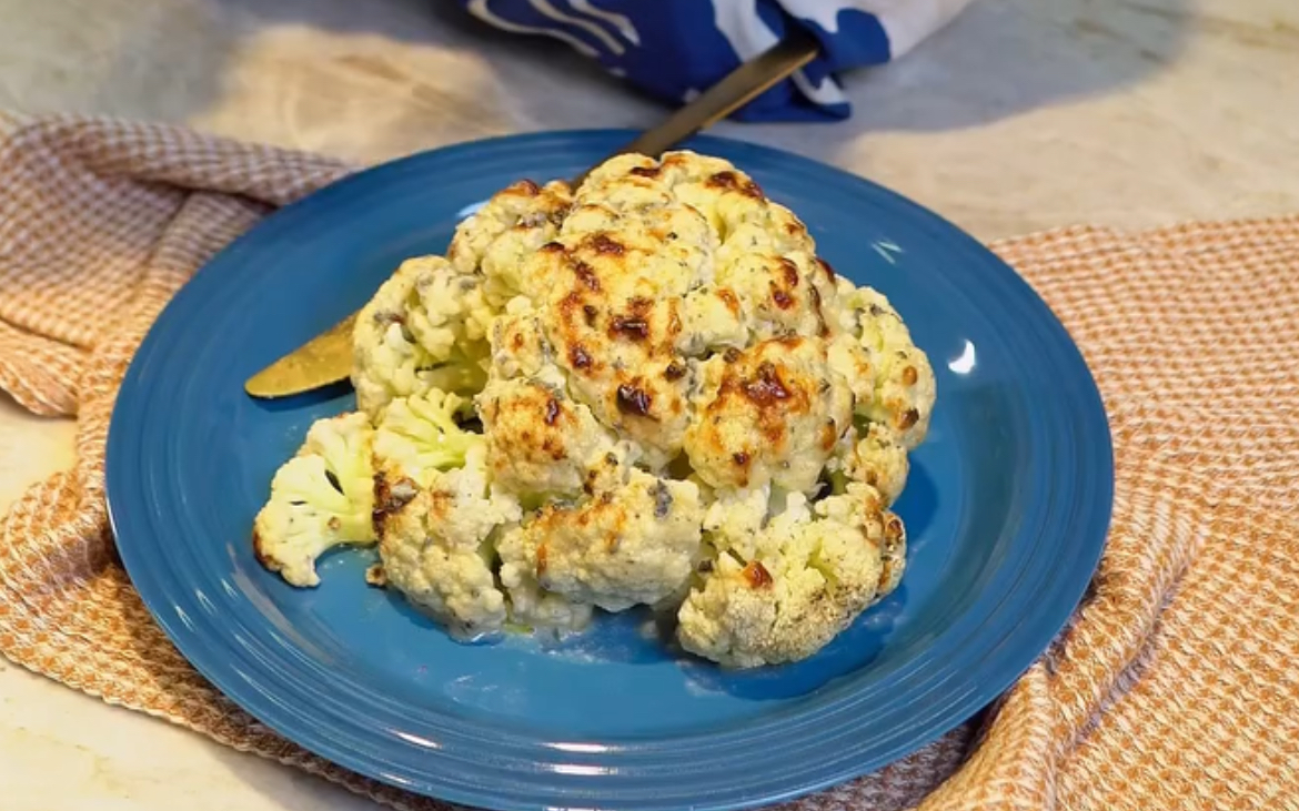 Couve-flor ao molho gaorgonzola na airfryer