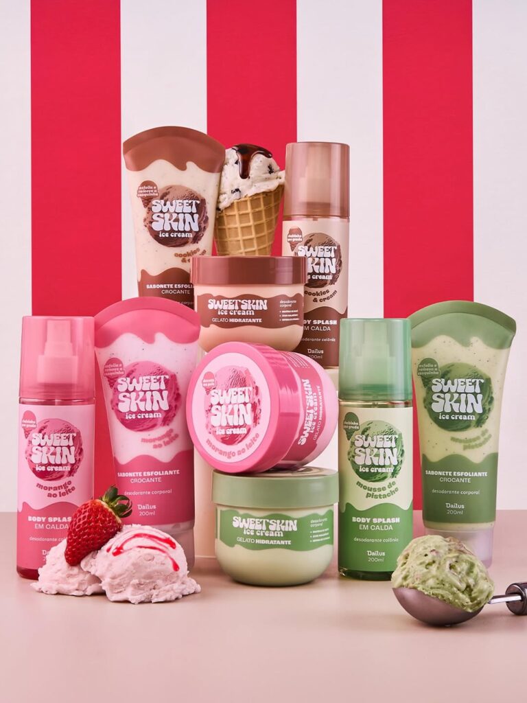 Produtos da linha corporal da Dailus