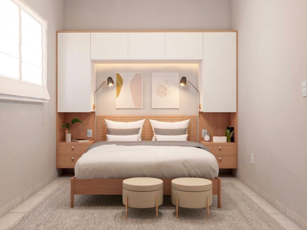 Quarto de casal pequeno: 3 móveis multifuncionais que se adaptam a ...