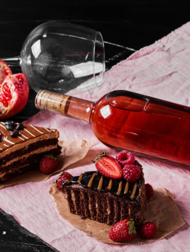 Bolo de chocolate e vinho