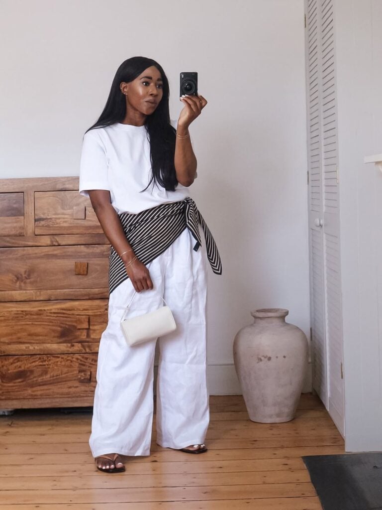 Look com lenço na cintura