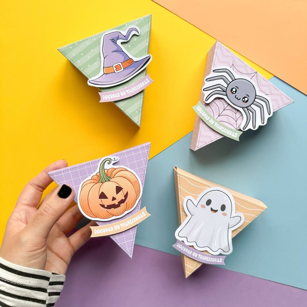 Caixinhas decoradas com tema de Halloween