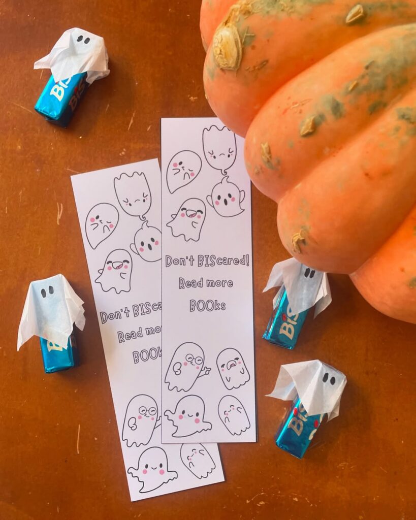 Desenhos com fantasminhas e chocolates