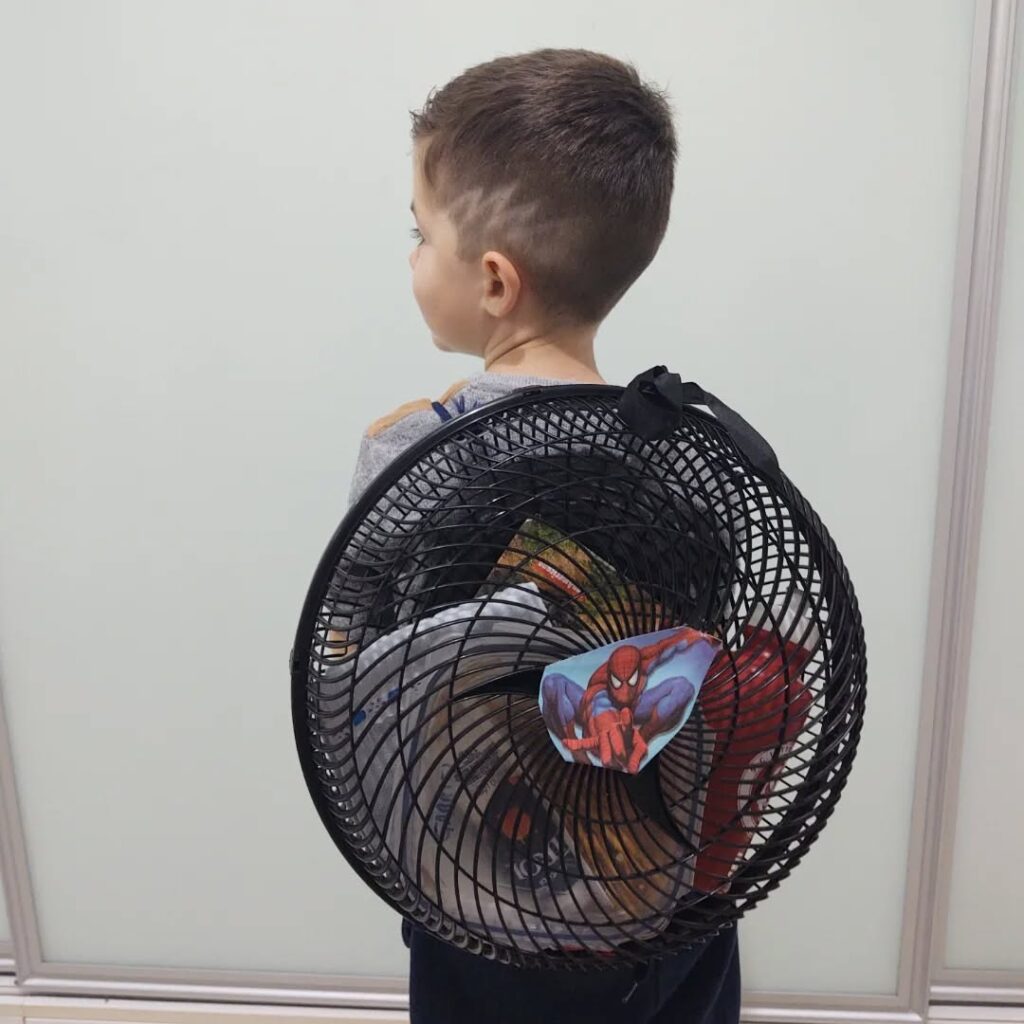 Mochila maluca de ventilador