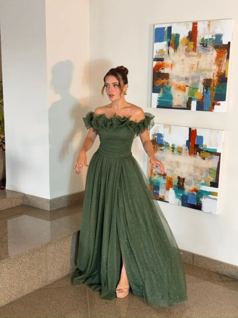 Vestido verde madrinha de casamento