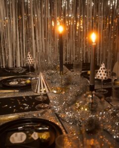 Decoração de festa de Ano-Novo
