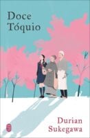 Capa do livro Doce Tóquio, em rosa, azul e branco