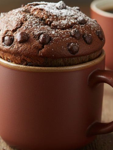 panetone de caneca de chocolate