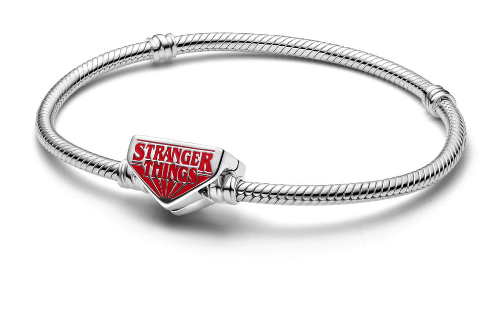 Bracelete Prata Em Trama E Fecho Stranger Things