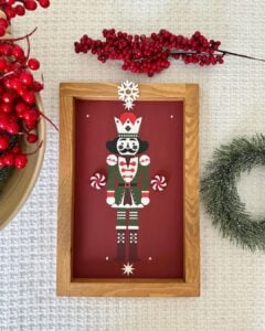 Quadro de quebra-nozes para a decoração de Natal