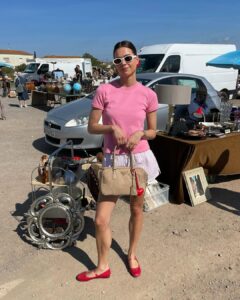 Look rosa e vermelho
