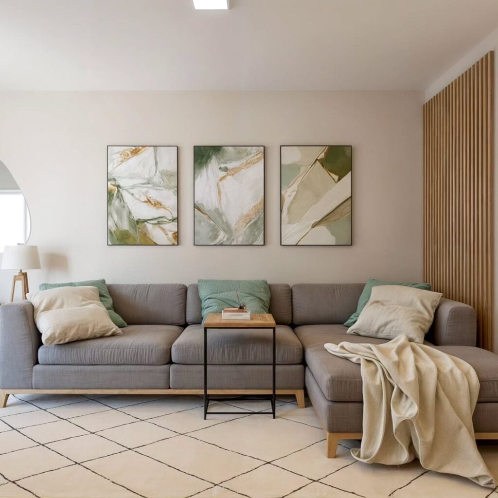 Sala de estar verde