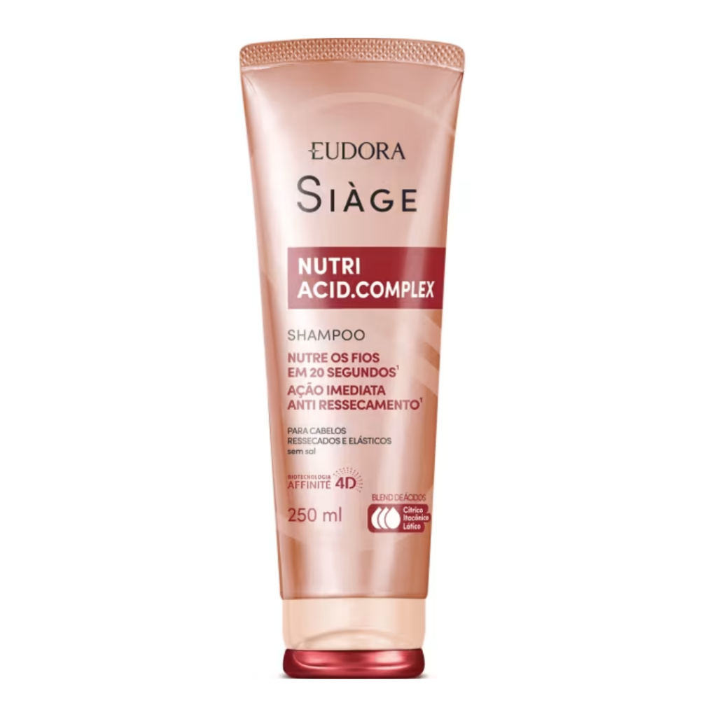 Embalagem do Shampoo Siàge Nutri Acid.Complex, Eudora