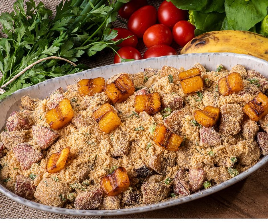 Farofa de banana com bacon
