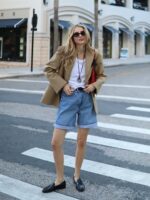 blazer com bermuda jeans