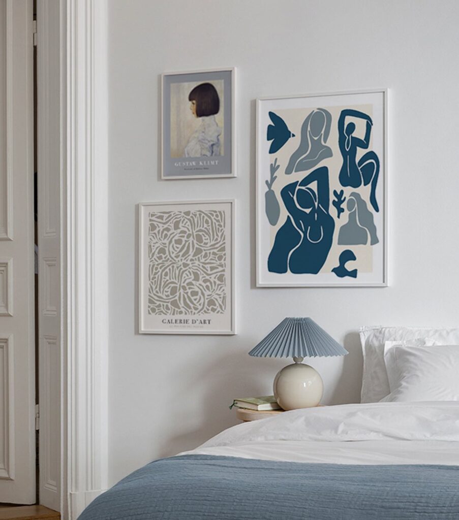 Quarto com a cor Azul Glacial