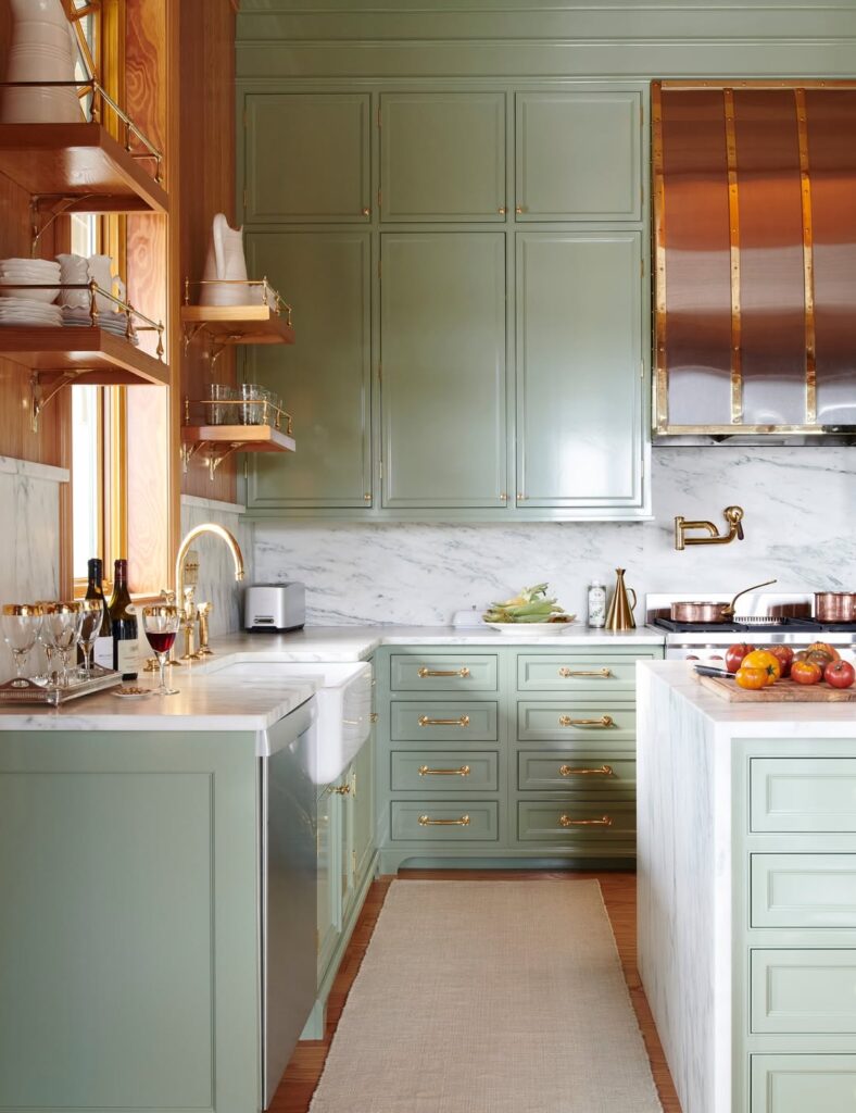 Cozinha verde jade