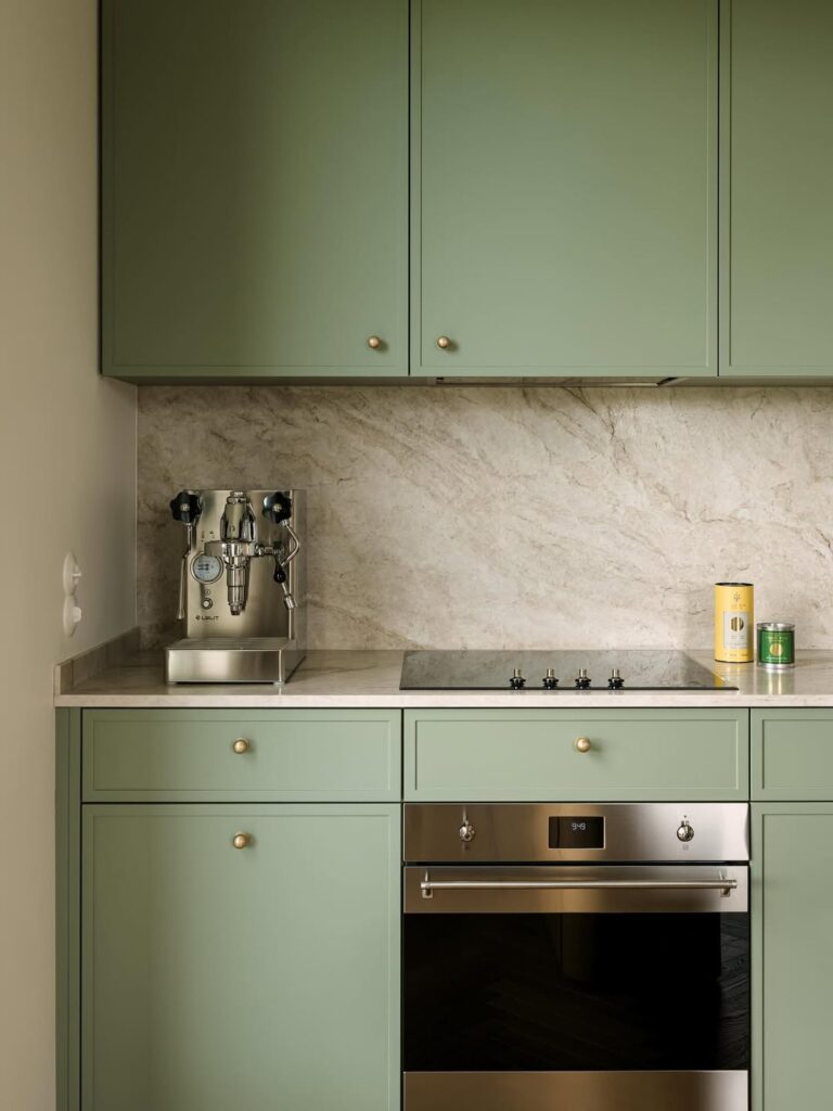 Cozinha verde jade