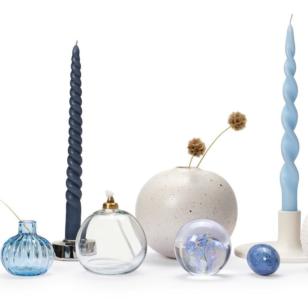 Decoração com a cor Azul Glacial